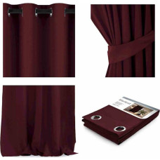 CURT/AH/BLACKOUT/EYELETS/BURGUNDY/140X270/1PC