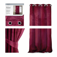 CURT/AH/VELVET/EYELETS/WINE/140X270/1PC