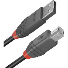 Lindy Кабель USB A — USB B LINDY 36677 10 m Чёрный Серый