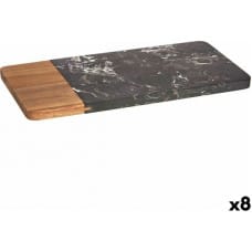 Kinvara Разделочная доска Чёрный Мрамор древесина акации 15 x 1,3 x 30 cm (8 штук)