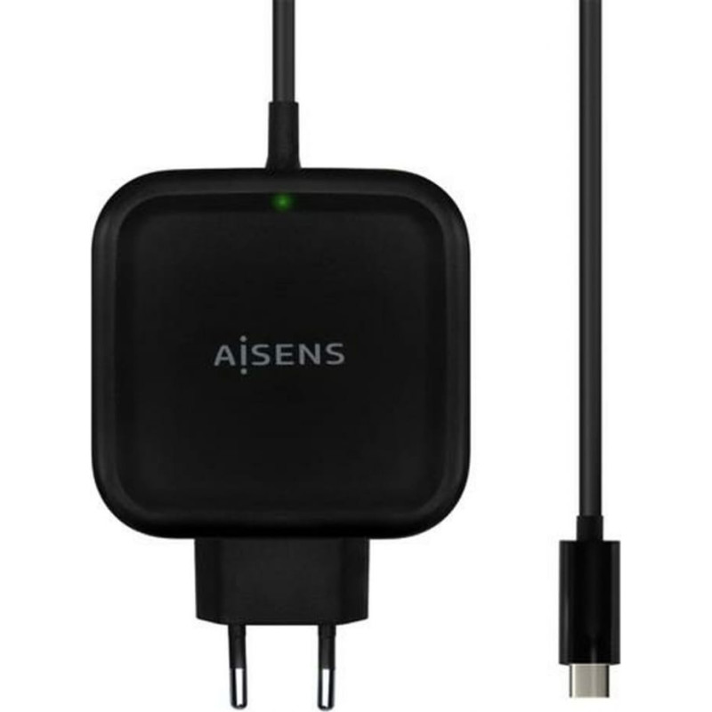 Aisens Sienas Lādētājs + USB Kabelis C Aisens ASCH-1PD65WL-BK Melns