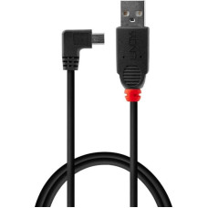 Lindy USB 2.0 A uz Mini USB B Kabelis LINDY 31970 50 cm Melns
