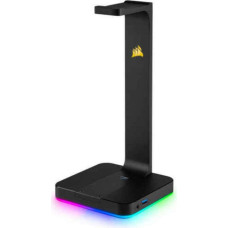 Corsair Austiņu statīvs Corsair ST100 RGB Premium USBx2 Melns USB Jack 3.5 mm USB-A