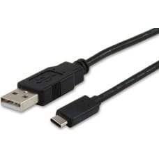 Equip USB A uz USB C Kabelis Equip 12888107 Melns 1 m