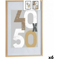 Gift Decor Фото рамка 52,5 x 2,5 x 72,5 cm Натуральный Пластик Деревянный MDF (6 штук)