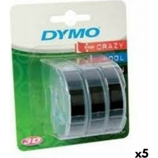 Dymo Laminēta lente iekārtu marķēšanai Dymo 84773 9 mm x 3 m Melns Balts (5 gb.)