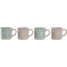 Home Esprit Набор из 4 кружек Mug Home ESPRIT Синий Розовый Керамика город