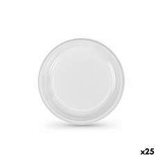 Algon Vairākkārt lietojamu šķīvju komplekts Algon Balts Plastmasa 17 cm (25 gb.)