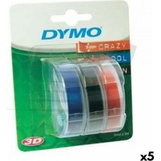 Dymo Laminēta lente iekārtu marķēšanai Dymo 9 mm x 3 m Sarkans Melns Zils (5 gb.)