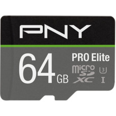 PNY Mikro SD Atmiņas karte ar Adapteri PNY P-SDU64GV31100PRO-GE Pro Elite C10 64 GB