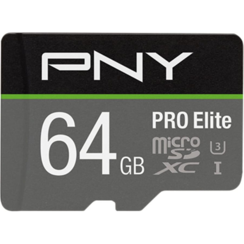 PNY Mikro SD Atmiņas karte ar Adapteri PNY P-SDU64GV31100PRO-GE Pro Elite C10 64 GB