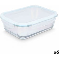 Vivalto Pusdienu kastīte Caurspīdīgs Silikona Borosilikāta glāze 2,8 L 29,5 x 9 x 22,8 cm (6 gb.)