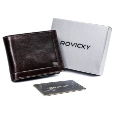 Rovicky Мужской кожаный кошелек RFID Protect -