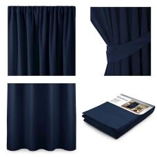 CURT/AH/BLACKOUT/PLEAT/INDIGO/140X245/1PC