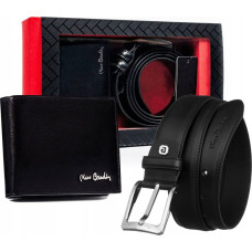Pierre Cardin Подарочный набор: кожаный кошелек и мужской ремень из натуральной кожи -