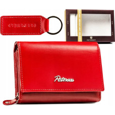 Peterson Подарочный набор: вместительный женский кошелек и брелок из натуральной кожи -