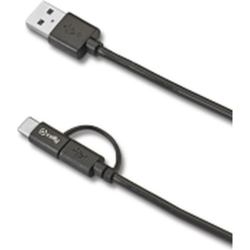 Celly USB-C Cable to USB Celly USBCMICRO Melns