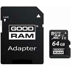 Goodram Mikro SD Atmiņas karte ar Adapteri GoodRam S0223331 UHS-I Klase Nr. 10 / Klase 10 100 Mb/s 64 GB