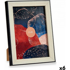 Gift Decor Фото рамка 15,6 x 2 x 20,5 cm Чёрный Коричневый Пластик Cтекло (6 штук)