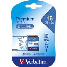 Verbatim SD Atmiņas Karte Verbatim PREMIUM SDHC C10/U1 16 GB