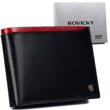 Rovicky Мужской кошелек N992-RVT Черный+Красный