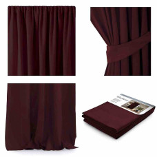 CURT/AH/BLACKOUT/PLEAT/BURGUNDY/140X270/1PC