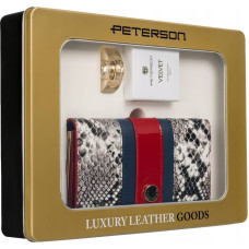 Peterson Подарочный набор: женский кожаный кошелек с застежкой и парфюмированной водой Velvet -