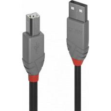 Lindy USB A uz USB B Kabelis LINDY 36672 Melns 1 m
