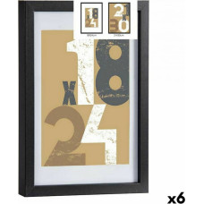 Gift Decor Фото рамка 24 x 2,5 x 32,5 cm Чёрный Cтекло Деревянный MDF (6 штук)