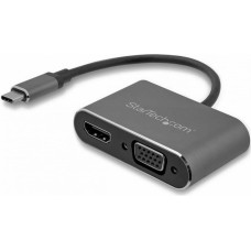 Startech USB C uz VGA/HDMI Adapteris Startech CDP2HDVGA Melns 4K Ultra HD