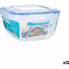 Leknes Герметичная коробочка для завтрака Квадратный Прозрачный полипропилен 1,5 L 17 x 10 x 17 cm (12 штук)