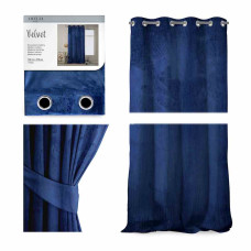 CURT/AH/VELVET/EYELETS/INDIGO/140X270/1PC