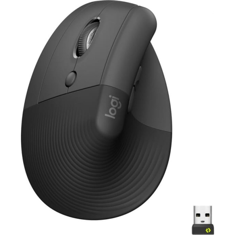 Logitech Ergonomiska optiskā pele Logitech Lift Melns Pelēks