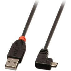 Lindy USB 2.0 A uz Micro USB B Kabelis LINDY 31976 1 m Melns