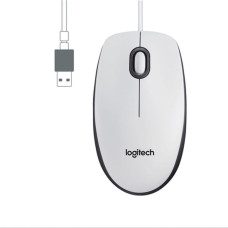 Logitech Pele ar kabeli un optisko sensoru Logitech M100 Balts 1000 dpi