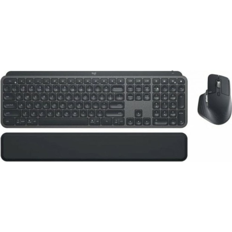 Logitech Klaviatūra Logitech MX Keys S Combo Spāņu Qwerty Melns Pelēks Grafīts