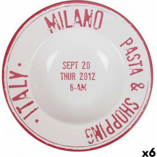 Santa Clara Trauks makaronu ēdieniem Santa Clara Milano Sarkans Porcelāns Ø 28 cm (6 gb.)