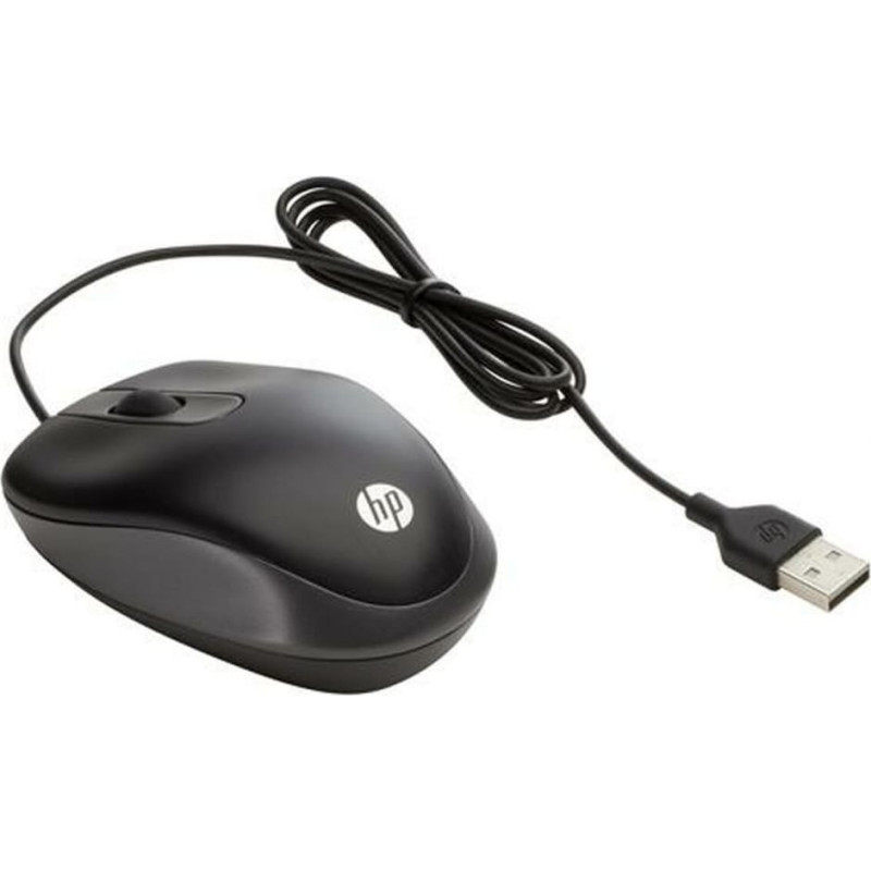 HP Pele HP Ratón de viaje USB Melns