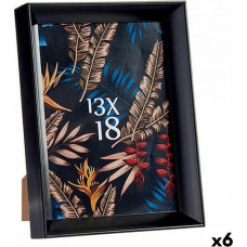 Gift Decor Фото рамка 15,2 x 3,5 x 20,2 cm Чёрный Пластик Cтекло (6 штук)