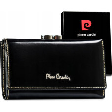 Pierre Cardin Классический женский кошелек из натуральной кожи с крючком и застежкой-кнопкой -