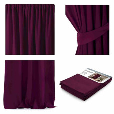 CURT/AH/BLACKOUT/PLEAT/PLUM/140X270/1PC