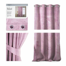 CURT/AH/VELVET/EYELETS/PINK/140X270/1PC