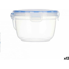 Leknes Герметичная коробочка для завтрака цилиндр Прозрачный полипропилен 1,2 L 15,5 x 10,5 x 15,5 cm (12 штук)