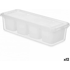 Kinvara Ledusskapja organizators Balts Caurspīdīgs Plastmasa 37,5 x 9 x 14,3 cm (12 gb.)