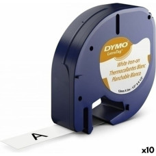 Dymo Laminēta lente iekārtu marķēšanai Dymo 18769 12 mm x 2 m Melns Balts Tekstils (10 gb.)