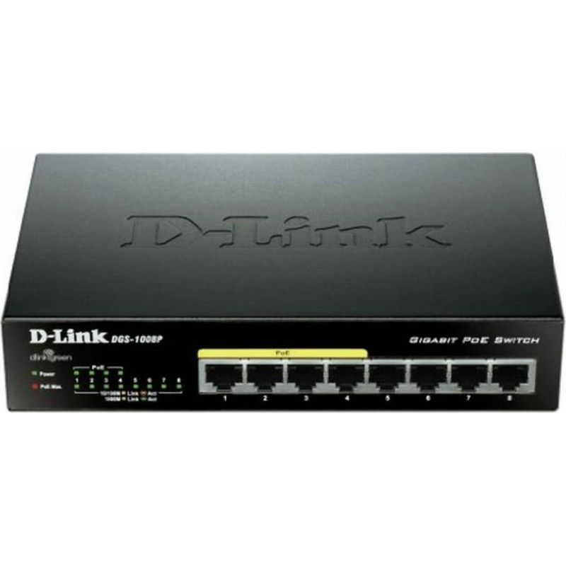 D-Link Slēdzis D-Link DGS-1008P/E 16 Gbps