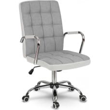 Sofotel Fotel biurowy materiałowy Benton szaro-biały