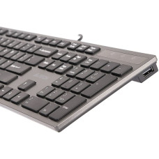 A4 Tech Клавиатура A4 Tech KV-300H QWERTY Чёрный Серый Монохромный Черный/Серый