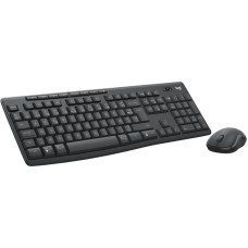 Logitech Klaviatūra un Bezvadu Pele Logitech MK370 Azerty Francūzis Pelēks Grafīts