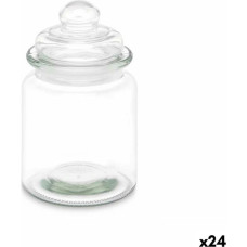 Vivalto Burka Caurspīdīgs Stikls 250 ml 8 x 13 x 8 cm (24 gb.) Ar vāku